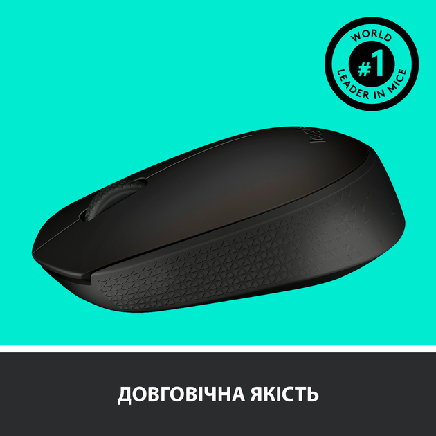 Миша Logitech M170 Wireless Black/Grey (910-004642) - зображення 5