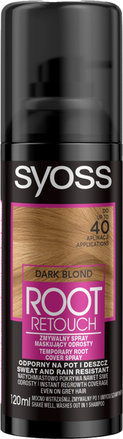 Spray Syoss Root Retouch do maskowania odrostów Ciemny Blond 120 ml (9000101052886) - obraz 1