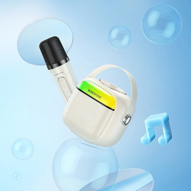 Беспроводная караоке колонка с микрофоном BOROFONE BP15 |AUX, TF, USB| Белый - изображение 5