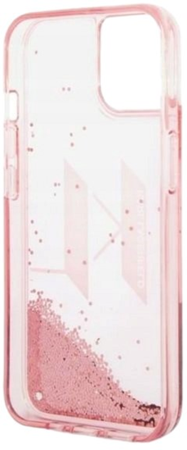 Etui Karl Lagerfeld Liquid Glitter Big KL do Apple iPhone 14 Pink (3666339085643) - obraz 2