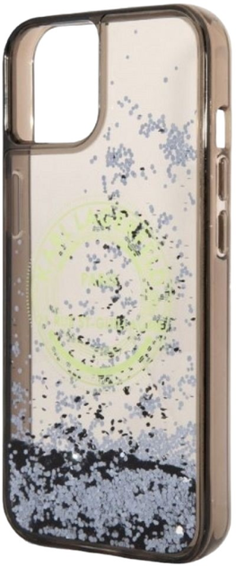 Etui Karl Lagerfeld Liquid Glitter RSG do Apple iPhone 14 Black (3666339086008) - obraz 2