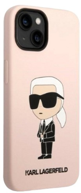 Панель Karl Lagerfeld Silicone Ikonik для Apple iPhone 14 Pink (3666339098612) - зображення 2