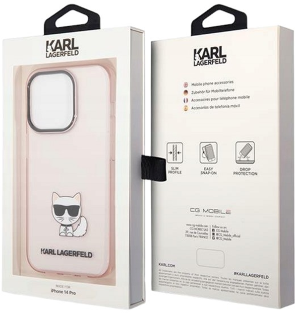 Панель Karl Lagerfeld Choupette Body для Apple iPhone 14 Pro Max Transparent (3666339076504) - зображення 3
