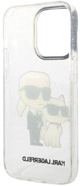 Etui Karl Lagerfeld Glitter Karl&Choupette do Apple iPhone 14 Pro Max Transparent (3666339087272) - obraz 2