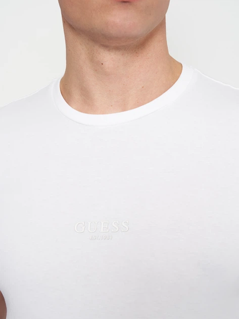 Футболка хлопковая длинная мужская Guess M2YI72-I3Z14-G011 L Pure White (7622078833293) - изображение 4