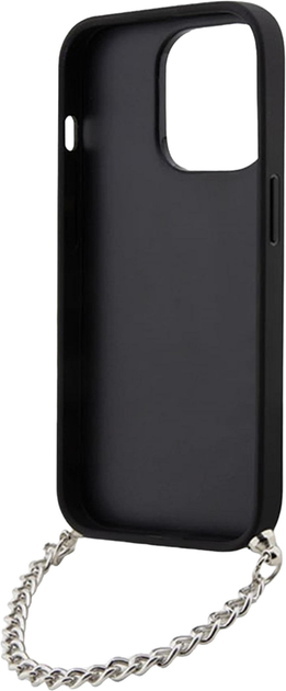 Etui Karl Lagerfeld Saffiano Monogram Chain do Apple iPhone 14 Pro Max Silver (3666339122935) - obraz 3