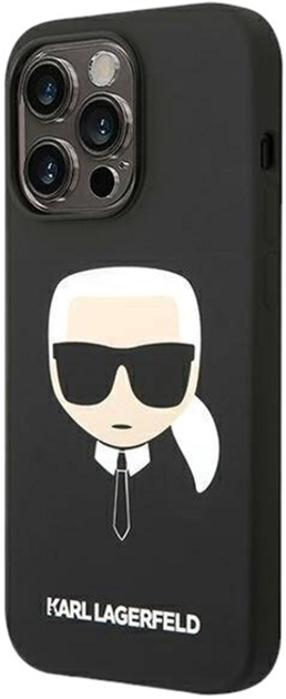 Etui Karl Lagerfeld Silicone Karl Head do Apple iPhone 14 Pro Max Black (3666339085438) - obraz 2