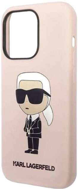 Etui Karl Lagerfeld Silicone Ikonik do Apple iPhone 14 Pro Max Pink (3666339098643) - obraz 4