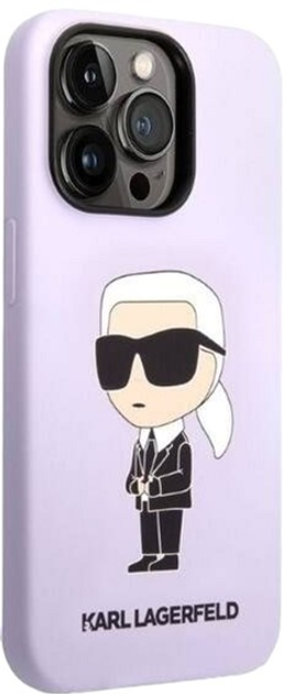 Панель Karl Lagerfeld Silicone Ikonik для Apple iPhone 14 Pro Max Purple (3666339086671) - зображення 3