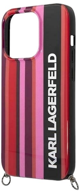 Панель Karl Lagerfeld Color Stripes Strap для Apple iPhone 14 Pro Max Pink (3666339094225) - зображення 4