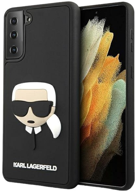 Панель Karl Lagerfeld 3D Rubber Karl`s Head для Samsung Glalaxy S21 Plus Black (3666339003388) - зображення 2