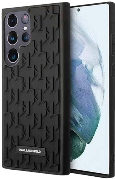 Etui Karl Lagerfeld 3D Monogram do Samsung Galaxy S23 Ultra S918 Black (3666339117962) - obraz 1