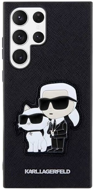 Etui Karl Lagerfeld Saffiano Karl&Choupette do Samsung Galaxy S23 Ultra Black (3666339114749) - obraz 2