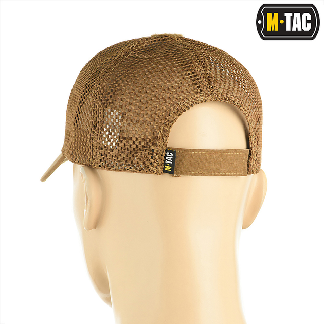 M-Tac бейсболка с липучкой и сеткой Flex рип-стоп Coyote Brown L/XL - изображение 2