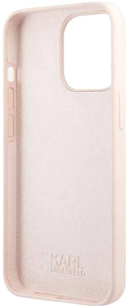 Панель Karl Lagerfeld Silicone Ikonik Karl&Choupette Magsafe для Apple iPhone 13/13 Pro Light Pink (3666339035143) - зображення 3