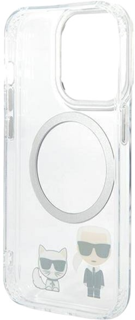 Etui Karl Lagerfeld Karl&Choupette Aluminium Magsafe do Apple iPhone 14 Pro Transparent (3666339077778) - obraz 2