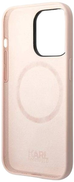 Etui Karl Lagerfeld Silicone Karl Head Magsafe do Apple iPhone 14 Pro Light Pink (3666339078058) - obraz 2