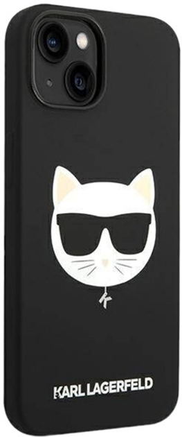Панель Karl Lagerfeld Silicone Choupette Head Magsafe для Apple iPhone 14 Plus Black (3666339077921) - зображення 3