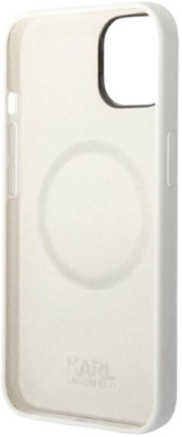 Панель Karl Lagerfeld Silicone Choupette MagSafe для Apple iPhone 14 Plus White (3666339087777) - зображення 3