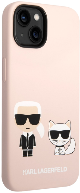 Панель Karl Lagerfeld Silicone Karl&Choupette Magsafe для Apple iPhone 14 Plus Light Pink (3666339078126) - зображення 1