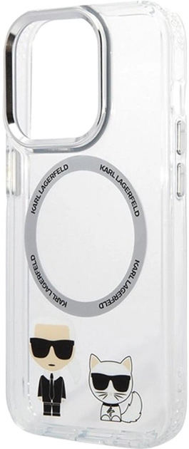 Панель Karl Lagerfeld Karl&Choupette Aluminium Magsafe для Apple iPhone 14 Pro Max Transparent (3666339077785) - зображення 2