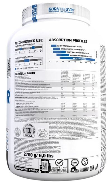Gainer Olimp Dominator Gainerator 2.7 kg Wanilia (5901330066269) - obraz 2