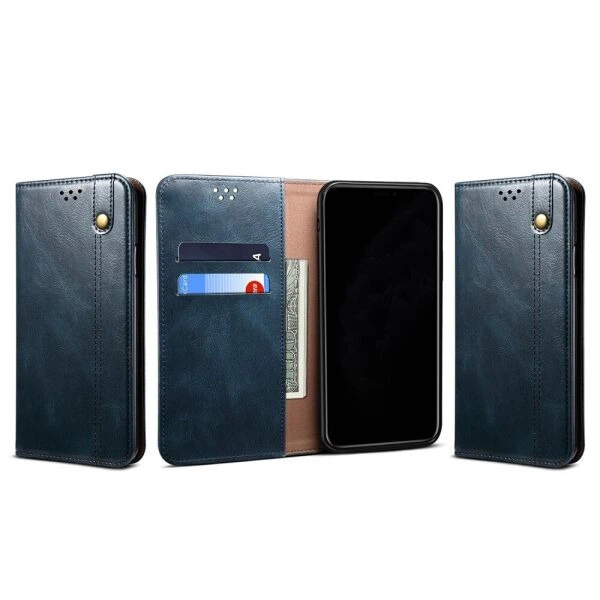 Чехол-книжка с кармашками UniCase Leather Wallet для Samsung Galaxy S21 (G991) - Blue - изображение 2