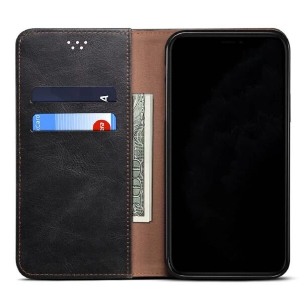 Чехол-книжка с кармашками UniCase Leather Wallet для Samsung Galaxy S21 (G991) - Black - изображение 6
