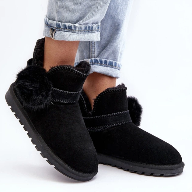 Śniegowce mukluki damskie z futerkiem Eraclio 36 Czarne (5905677011302) - obraz 8