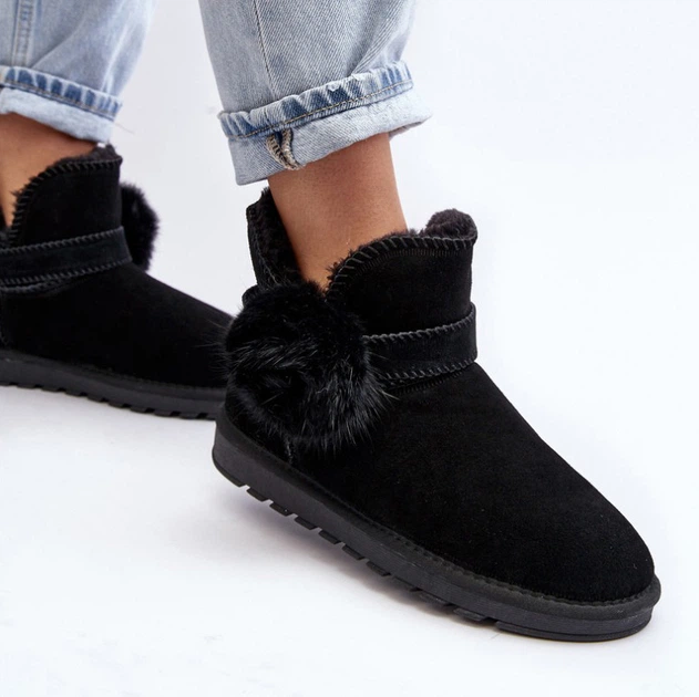 Śniegowce mukluki damskie z futerkiem Eraclio 40 Czarne (5905677011463) - obraz 4