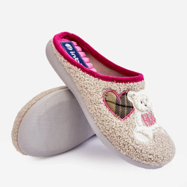 Kapcie domowe damskie ocieplane z zakrytymi palcami Inblu EC000095 37 Beżowe (5905677966404) - obraz 8