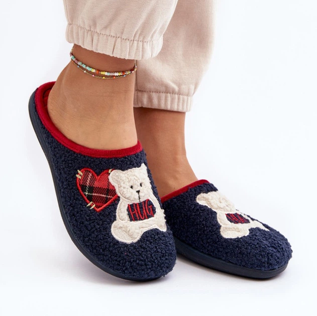 Жіночі домашні капці утеплені із закритим носком Inblu EC000095 37 Сині (5905677966169) - зображення 6