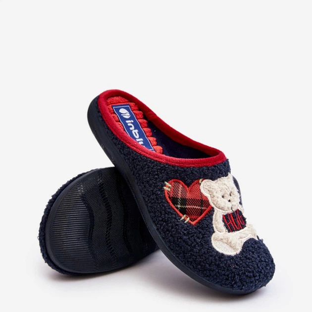 Kapcie domowe damskie ocieplane z zakrytymi palcami Inblu EC000095 36 Granatowe (5905677966152) - obraz 8