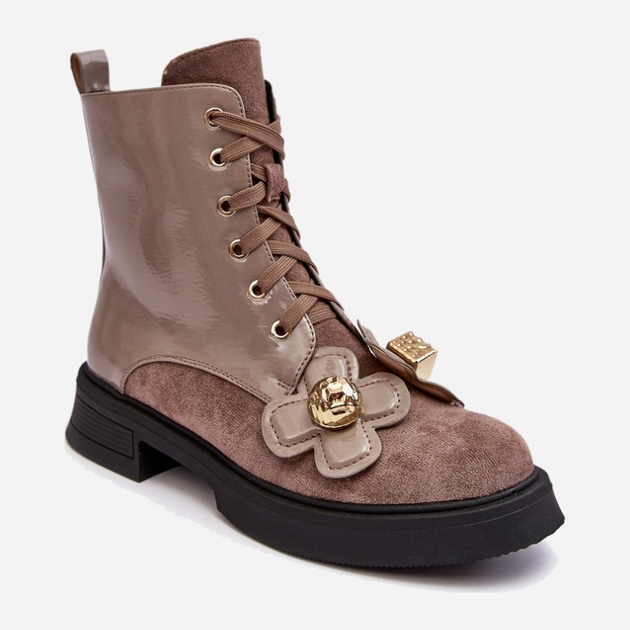 Жіночі зимові черевики високі S.Barski D&A MR870-76 37 Світло-коричневі (5905677949735) - зображення 2