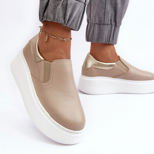 Buty wsuwane damskie Lemar Manish 37 Beżowe (5905677941623) - obraz 5