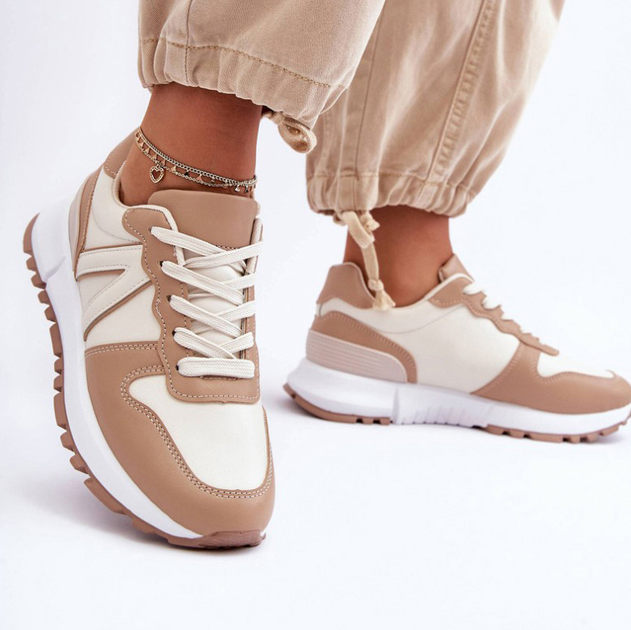 Sneakersy damskie Kabama 39 Brązowy/Beżowy (5905677651218) - obraz 5