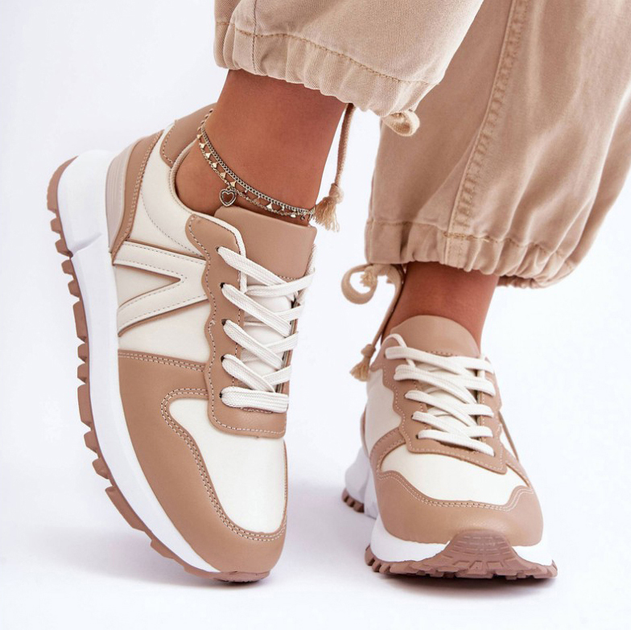 Sneakersy damskie Kabama 40 Brązowy/Beżowy (5905677651225) - obraz 4