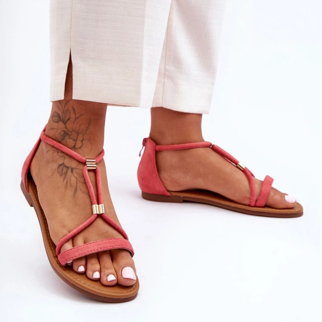 Жіночі сандалі Jullie 38 Коралові (5905677638257) - зображення 5