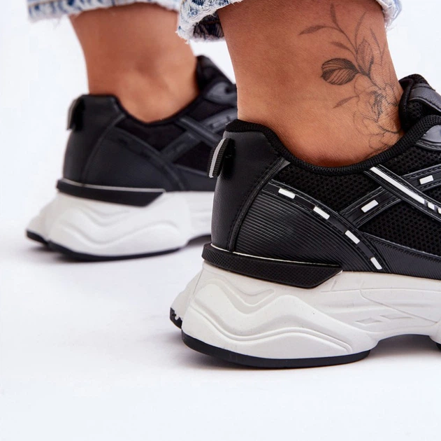 Sneakersy damskie na wysokiej platformie Feluci 37 Czarne (5905677437904) - obraz 8