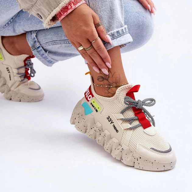 Sneakersy damskie Evolution 37 Beżowe (5905677436587) - obraz 2