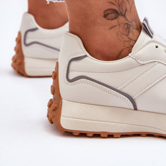 Buty sportowe damskie na platformie do kostki Faro 37 Beżowe (5905677428100) - obraz 8