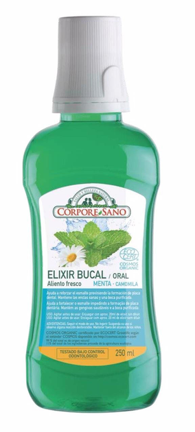 Płyn do płukania jamy ustnej Corpore Sano Sano Elixir Bucal Cosmos Organic Menta Camomila 250 ml (8414002087129) - obraz 1