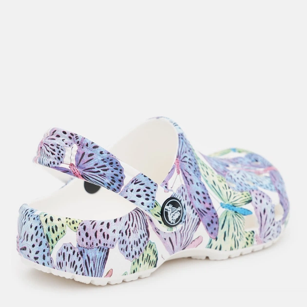 Chodaki dziecięce dla dziewczynki Crocs Classic Butterfly Clog K 208297-94S-128 30-31 Biały/Wielokolorowy (196265236237) - obraz 4
