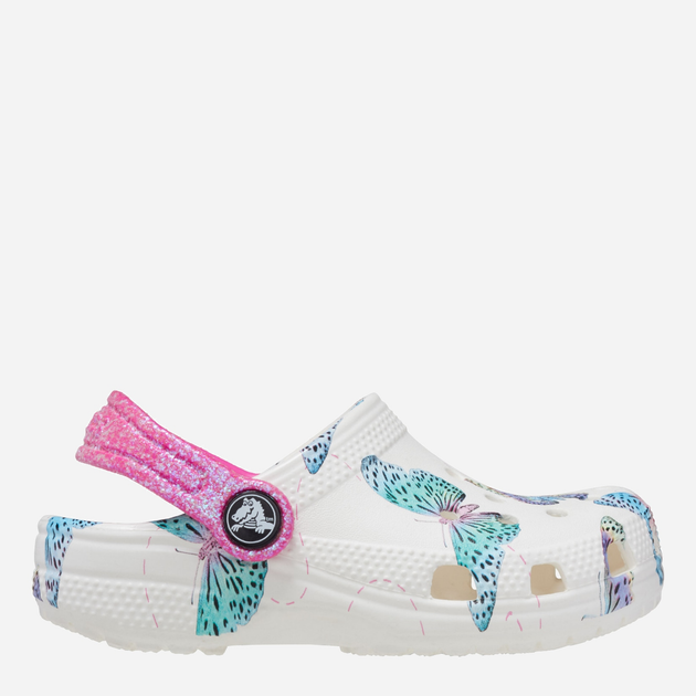 Crocsy dziecięce dla dziewczynki Crocs Classic Butterfly Clog T 208300-94S-121 27 Biały/Wielokolorowy (196265236558) - obraz 1