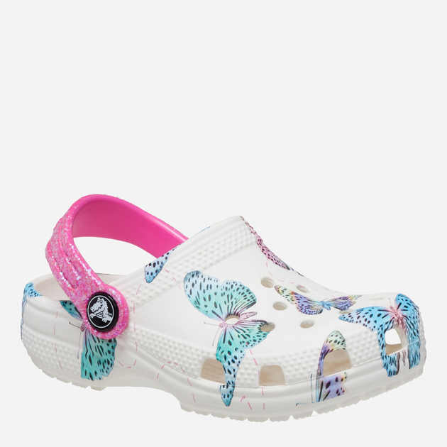 Дитячі крокси для дівчинки Crocs Classic Butterfly Clog T 208300-94S-121 27-28 Білий/Різнокольоровий (196265236558) - зображення 2