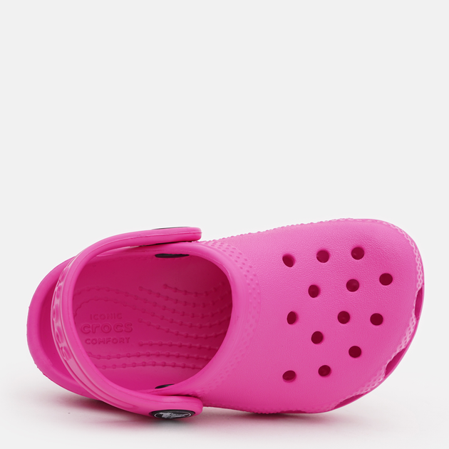 Дитячі крокси для дівчинки Crocs Classic Clog T 206990-6UB-C10 27-28 Рожеві (196265216048) - зображення 5