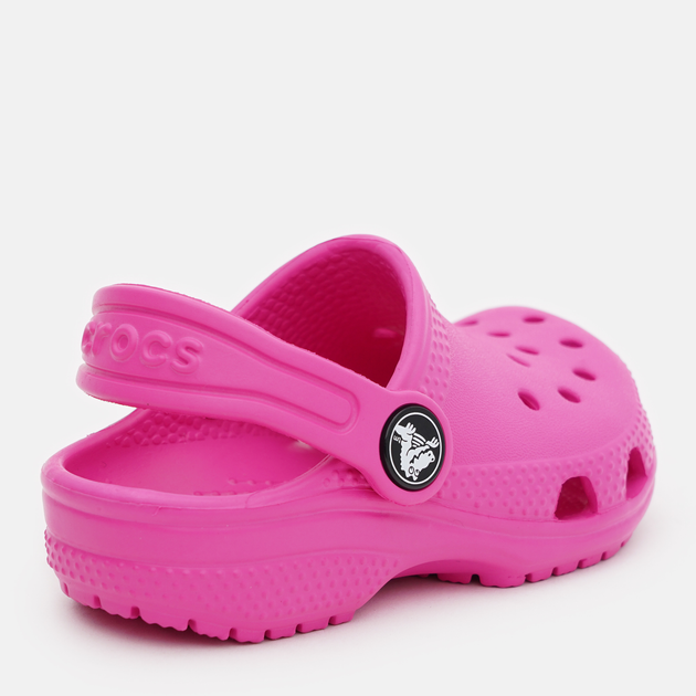 Chodaki dziecięce dla dziewczynki Crocs Classic Clog T 206990-6UB-C7 23-24 Różowe (196265216086) - obraz 4