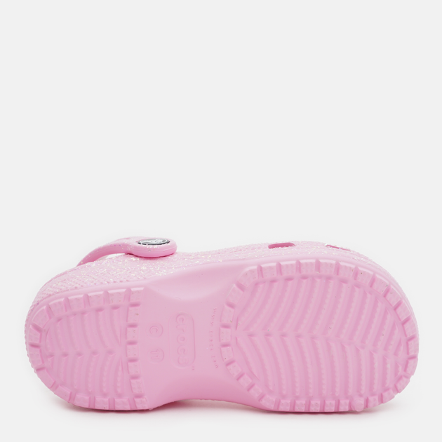 Дитячі крокси для дівчинки Crocs Classic Glitter Clog K 206993-6S0-J3 34-35 Світло-рожеві (196265217168) - зображення 6