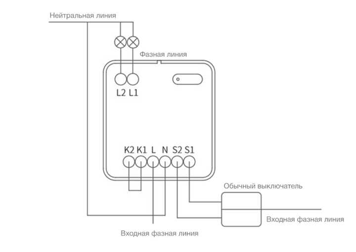 Розумне двоканальне бездротове реле без нейтралі Xiaomi Yeelight Smart Dual Control Module (YLAI002) [57676] - зображення 2