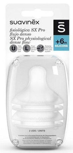 Пустушка силіконова Suavinex Physiological Teat M Flow 2 шт (8426420072212) - зображення 2